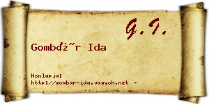 Gombár Ida névjegykártya